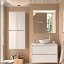 Mueble de baño Noja suspendido 2 cajones sobre encimera white gloss de Salgar